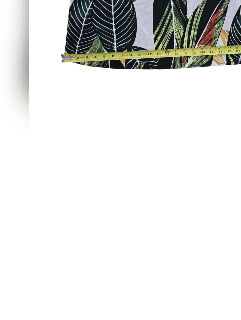 Tropical Cold-Shoulder Leaf Print Top Travel Resortwear Beach Summer Vacation XL - Picture 3 of 9